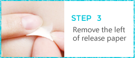 Remove the left of release paper.